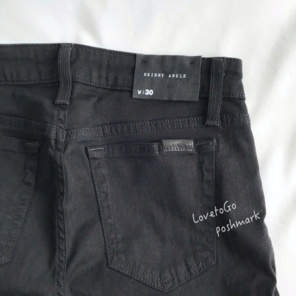 Ankle Skinny Black Jeans with geometric pattern - Picture 3 of 7